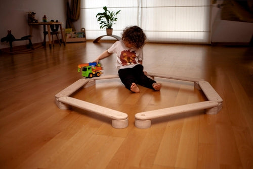 Wooden Balance Beam & Stepping Stones Set